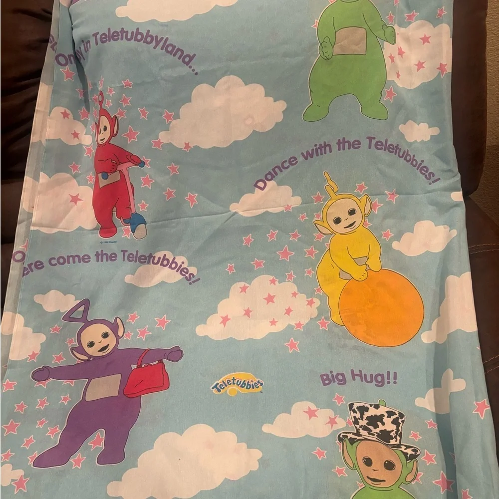 Vintage‎ Teletubbies Twin Flat Sheet - Made in USA